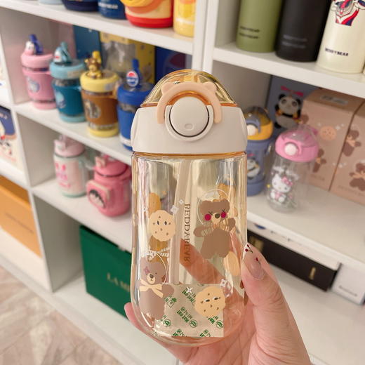 【鸭嘴吸管杯】杯具熊吸管杯鸭嘴杯 学生带锁扣防漏欧阳娜娜同款夏季水杯 商品图6