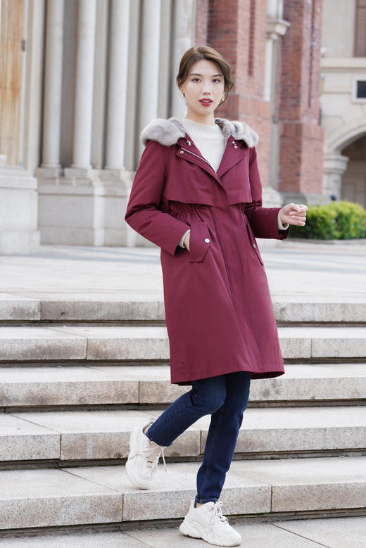 【囤一件暖十年的派克服】【热销400+】【温暖魔法师水貂派克】臣禾【水貂毛内胆/毛领90白鸭绒】连帽皮草外套9224250137现货 商品图13