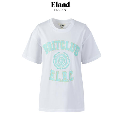 ELAND衣恋22夏时尚字母印花T恤EERAC25N1M 商品图4