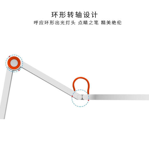 卓酷（JOCU）H8国A级减蓝光护眼台灯LED工作阅读触控调光儿童学生学习台灯ZK 商品图5