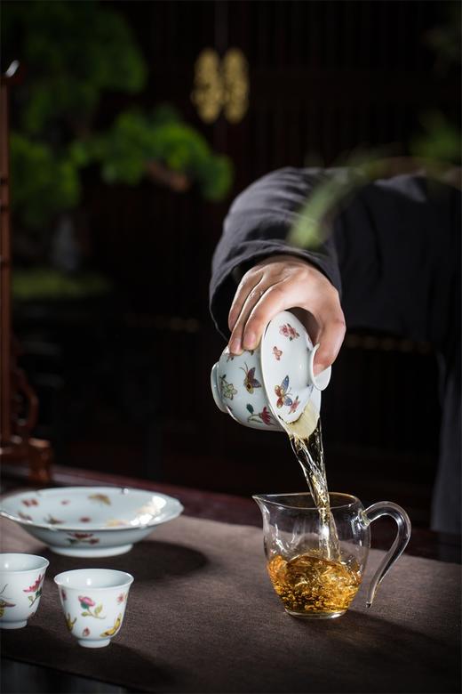 【蝶恋花香，千古流芳】粉彩描金蝶恋花品茗套组，景德镇重工手作，名匠新作，浪漫美好 商品图11
