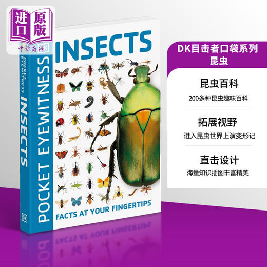 【中商原版】DK目击者口袋系列 昆虫	Pocket Eyewitness Insects	DK 英文原版 昆虫百科 商品图0