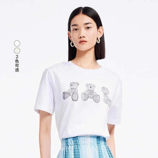 LILY2022夏新款女士T恤衫122250VT339 商品图0