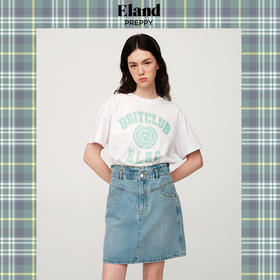 ELAND衣恋22夏时尚字母印花T恤EERAC25N1M