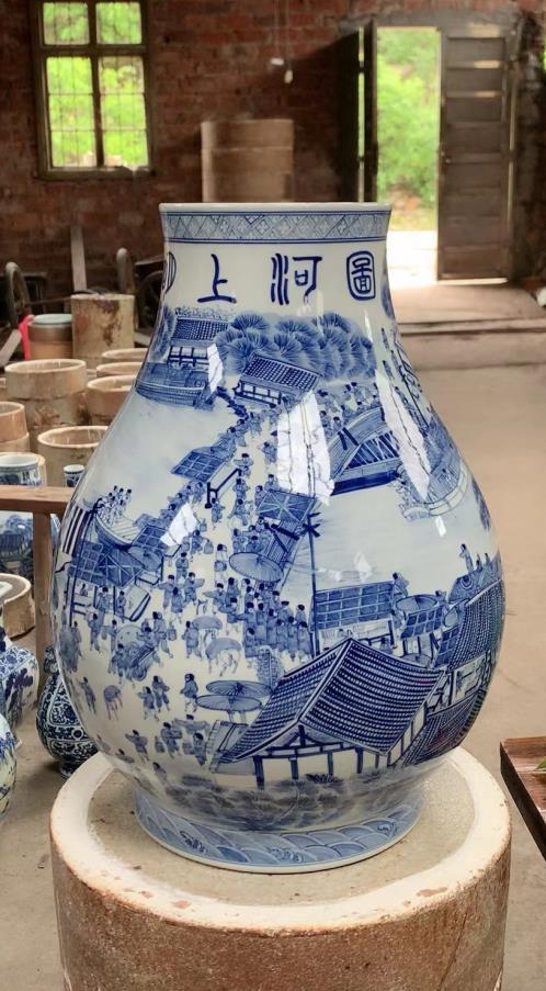 柴窑清明上河图福筒 商品图0