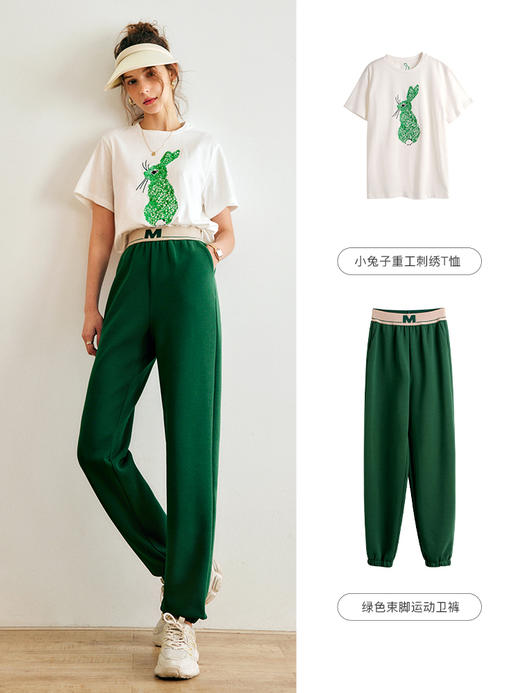 OLrain法式高级穿搭短袖T恤女夏季2022新款气质重工刺绣针织上衣 商品图1