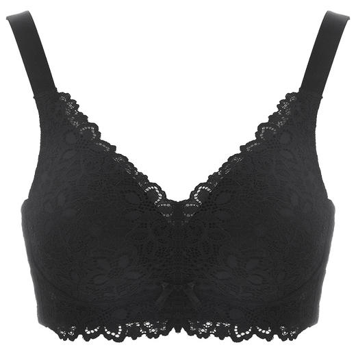 古今舒适蕾丝C-F杯薄款双肩带大胸显小显瘦文胸罩内衣女0p276 商品图4