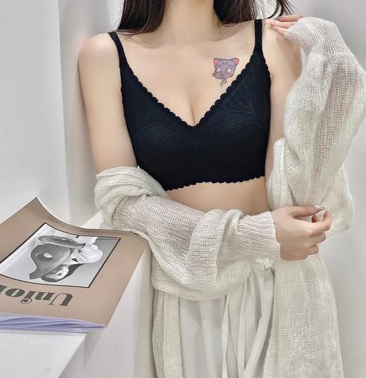 【限时折扣】 法式蕾丝乳木果棉睡眠无钢圈文胸 （非质量问题不退不换） 商品图1