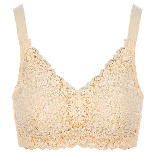 古今舒适蕾丝C-F杯薄款双肩带大胸显小显瘦文胸罩内衣女0p276 商品图5