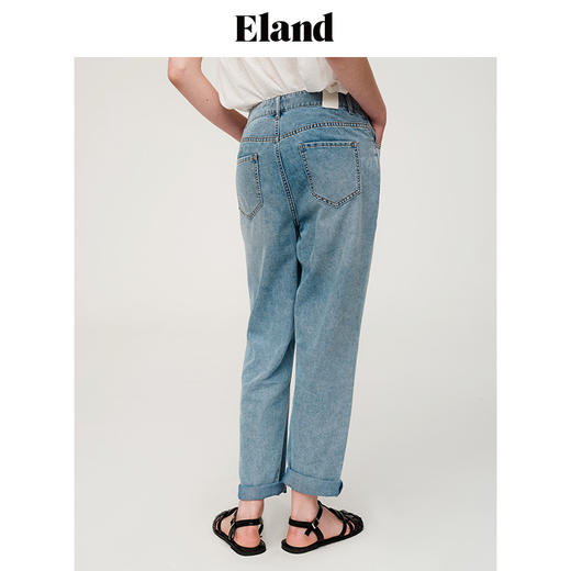 ELAND衣恋2022年春夏季新款休闲嬉皮风牛仔裤长裤女EETJC25H4M 商品图1