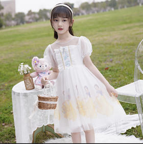 【优雅公主】时尚洋气白雪公主蓬蓬裙，白蓝2色可选，尺码110-150