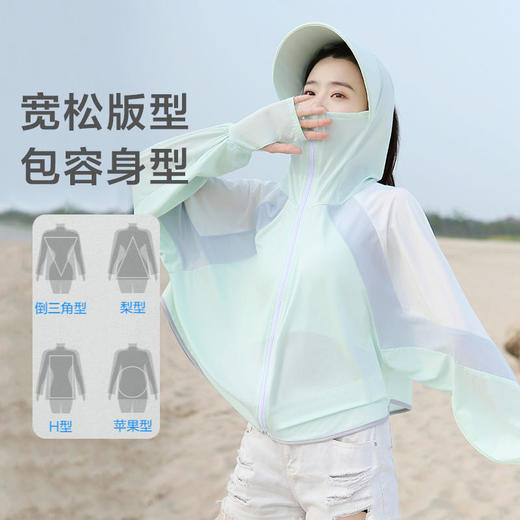 【仙气十足の彩虹防嗮斗篷】超薄冰感冰丝，宽松版型遮肉显瘦 商品图3