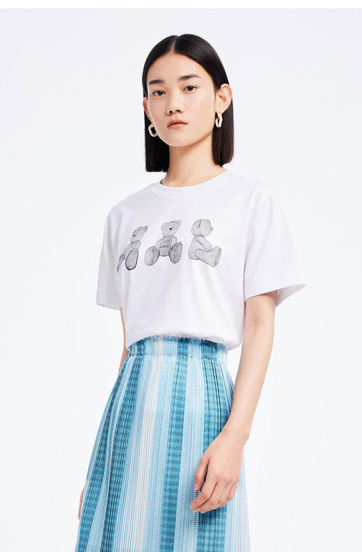 LILY2022夏新款女士T恤衫122250VT339 商品图1