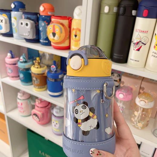 【鸭嘴吸管杯】杯具熊吸管杯鸭嘴杯 学生带锁扣防漏欧阳娜娜同款夏季水杯 商品图4