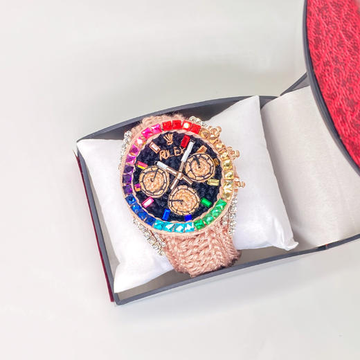 预售|纯手工饰品 毛线编织手表网红礼物 彩色款（不含盒子） .潮快闪[福利品] 商品图3