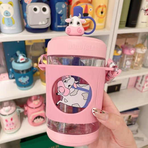 【品牌直发】【杯具熊冷萃吸管杯】550ml 夏季儿童学生防摔卡通杯 婴儿便携水壶 商品图0