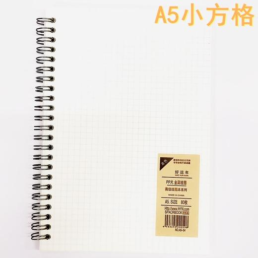 笔记本子A5线圈本小方格内页PP面本子学生课堂笔记考研方格笔记绘图错题简约手帐记事本 商品图1