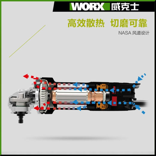 威克士WU818角磨机工业级手持式多功能砂轮磨抛光开槽机电动工具 商品图3