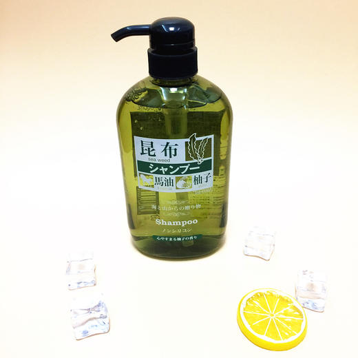 日本直邮 昆布海藻马油洗发液（柚子）600ml/瓶 商品图0