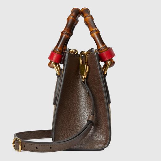 Gucci Diana超级双G图案竹节迷你托特包/单肩包655661UKMFT 商品图8