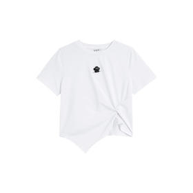 LILY别致扭结短袖T恤122240VT404