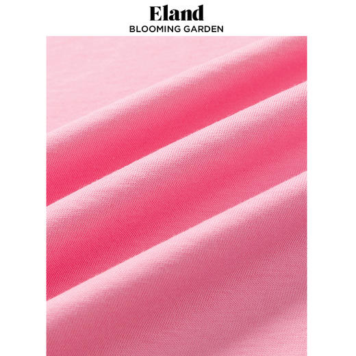 ELAND衣恋2022夏季新款休闲宽松圆领花卉图案T恤EERAC25Q1N 商品图4