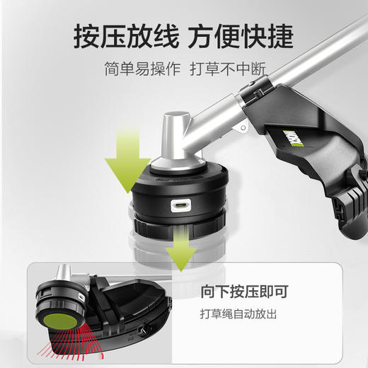 威克士无刷电动割草机WD184锂电打草机割灌机家用除草机电动工具 商品图1