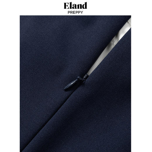 ELAND依恋2022年夏款假二件套领结百褶连衣裙EEOWC25H8M 商品图4