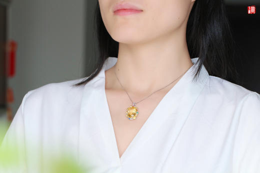 [ 花舞 ]  黄水晶银镶吊坠 | 灿烂金黄，富贵大方 商品图3