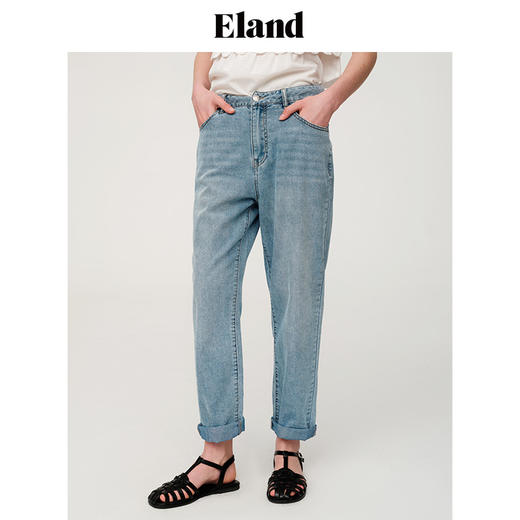 ELAND衣恋2022年春夏季新款休闲嬉皮风牛仔裤长裤女EETJC25H4M 商品图0