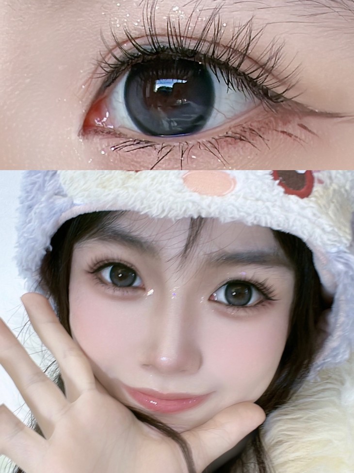 Hanawink年抛隐形眼镜 微醺蓝莓14.5mm 1副/2片-VVCON美瞳商城17