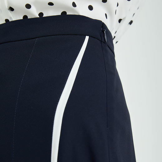 PRICH22年夏季新款高腰优雅设计感小众撞色A字半身裙PRWHC2406M 商品图3