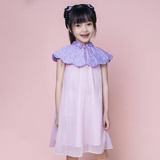 小嫒記春夏新款女童汉服国风中式时装周走秀款——芸芸套装 商品图4