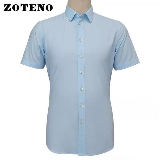左天奴/ZOTENO 夏季短袖衬衫男高档修身商务正装免烫衬衣A2D038 商品图0