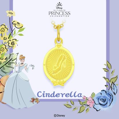 周大福迪士尼公主系列辛德瑞拉足金吊坠R31113 商品图1