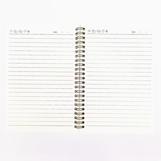 简约A5 PP面金属铁圈笔记横线本子高中学生课堂笔记办公会议记录日常随手记手账1本 商品图2