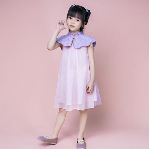 小嫒記春夏新款女童汉服国风中式时装周走秀款——芸芸套装 商品图3