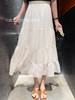 22夏款 “古董裙” 一条波光粼粼洋洋洒洒拼接设计大裙摆珍珠细节米白半身裙 商品缩略图1