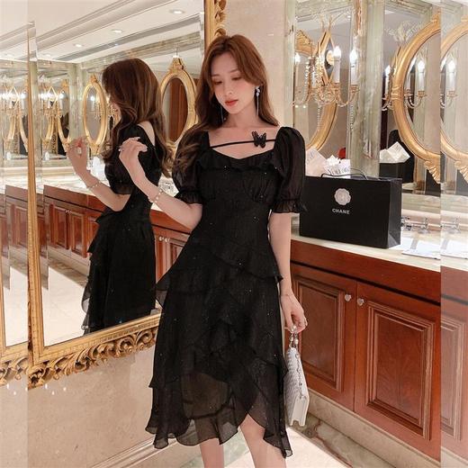 张心子【茉香千层】贵气优雅超仙连衣裙夏规则荷叶裙女 U2204098 商品图2