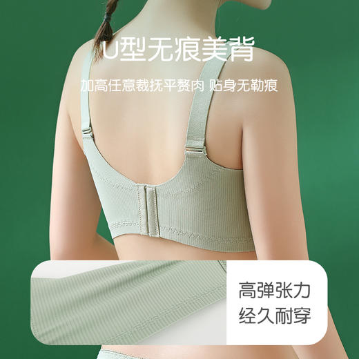 雅黛丽大胸显小聚拢收副乳防下垂大码内衣夏季薄款无钢圈女士文胸 商品图3