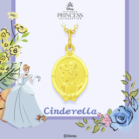 周大福迪士尼公主系列辛德瑞拉足金吊坠R31113