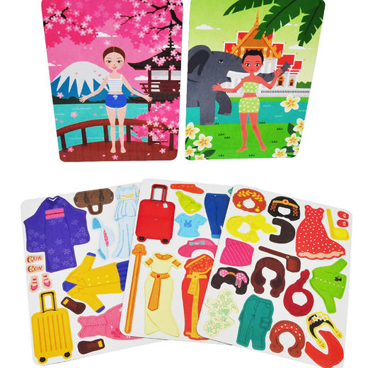 (仓发) 小红花磁力变身贴纸游戏盒：旅行3-6岁幼儿童书/海豚出版社/北京小红花图书工作室/9787511051875 商品图2