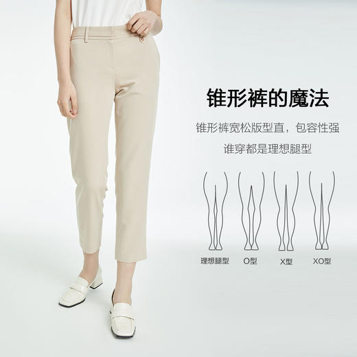 PRICH22年夏季新款气质高腰显瘦直筒休闲职场西装裤PRTCC2401E 商品图0