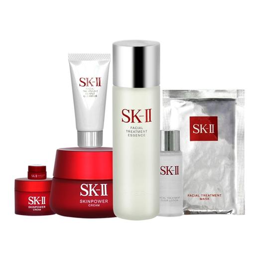 日本 SK2-II 韩流美肌神仙水7件套 套盒 （神仙水230ml+大红瓶面霜80g+15g+眼霜2.5g+清莹露30ml+洗面奶20g+面膜1片） 商品图5