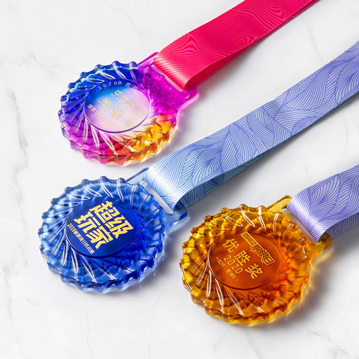 琉璃奖牌定制定做水晶奖章创意篮球比赛儿童挂牌年会优秀员工奖牌 商品图2
