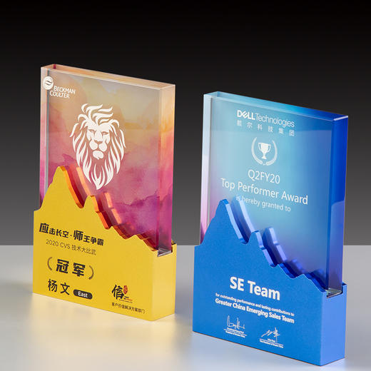 水晶奖杯定制定做金属创意儿童刻字比赛颁奖纪念品玻璃奖牌授权牌 商品图3