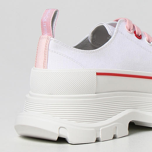 ALEXANDER MCQUEEN 亚历山大.麦昆 女士棉质 Slick Tread 系带低帮休闲运动鞋 白色 611705 W4MVV 9650 商品图2