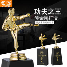 【功夫奖杯】定制定做跆拳道奖牌跆拳道奖杯武术比赛冠军纪念制作