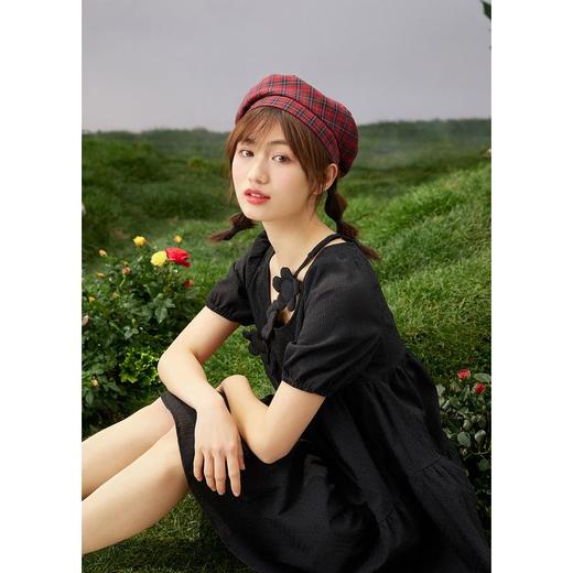 ZIHAN紫涵设计感花朵连衣裙2022夏新款A字裙03BS134 商品图4