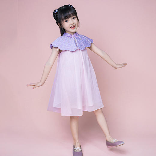 小嫒記春夏新款女童汉服国风中式时装周走秀款——芸芸套装 商品图1